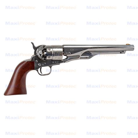 Revolver Poudre Noire Pietta 1860 Army Old Silver Frame Steel Bs And Tg