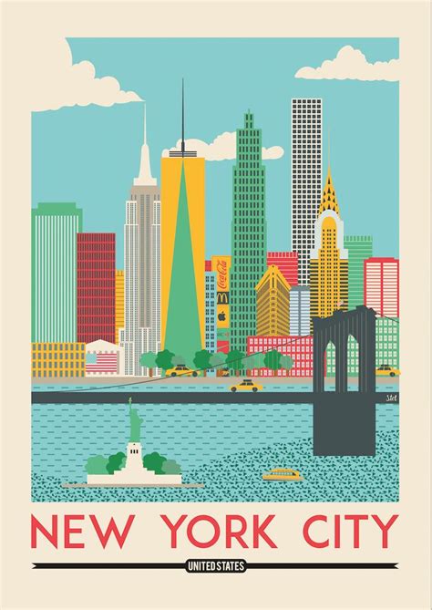 New York Print New York City Poster Usa Poster Travel Etsy New York