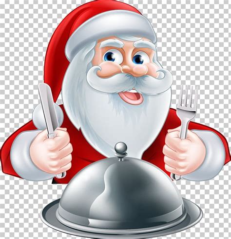 Santa Claus Christmas Pudding Christmas Dinner Png Clipart Cartoon