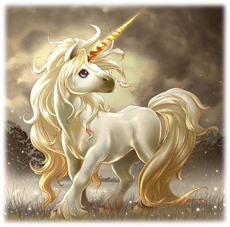 Golden Unicorn Unicorn And Fairies Unicorn Fantasy Fantasy Horses