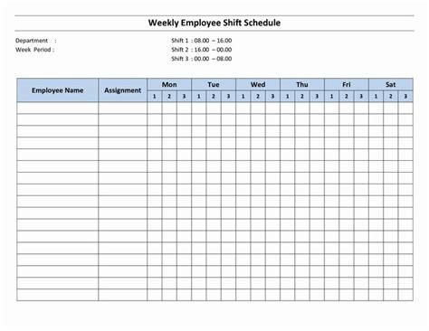 Employee Lunch Schedule Template Elegant Free Printable Employee Work