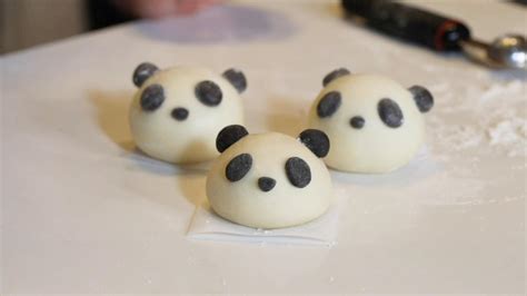 Red Bean Stuffed Panda Buns Recipe By Maklano