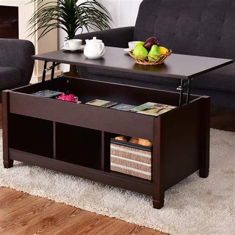 Try a wider, oval shape for sectionals, or keep things cozy by pairing a loveseat with a round coffee table. NEW MODERN COFFEE TABLE LIFT TOP END TABLE STORAGE - Uncle ...