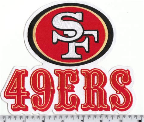 Huge San Francisco 49ers 7 Inch X 6 Inch Throwback Old Logo Patch Iron