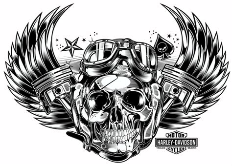 Skull Harley Davidson Biker Tattoos Motorcycle Tattoos Skull Tattoos