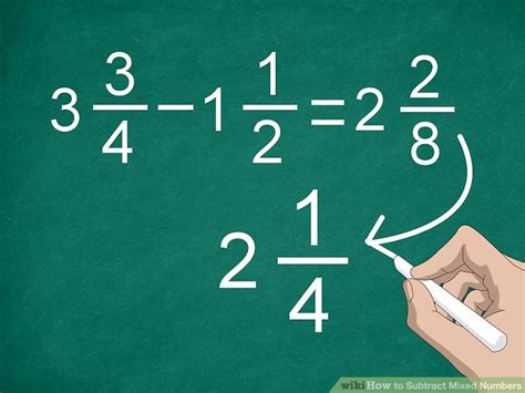 3 Ways To Subtract Mixed Numbers Wikihow