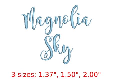 Magnolia Sky Embroidery Font · Creative Fabrica