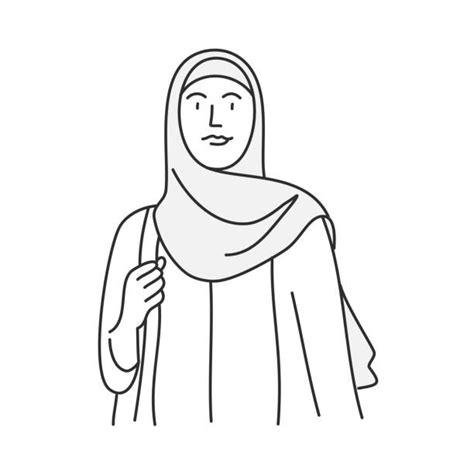 Drawing Of A Muslim Women Dress Illustrations Royalty Free Vector