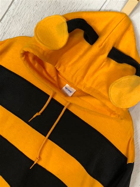 Bumble Bee Hooded Sweatshirt Bee Hoodie Yellow With Black Etsy