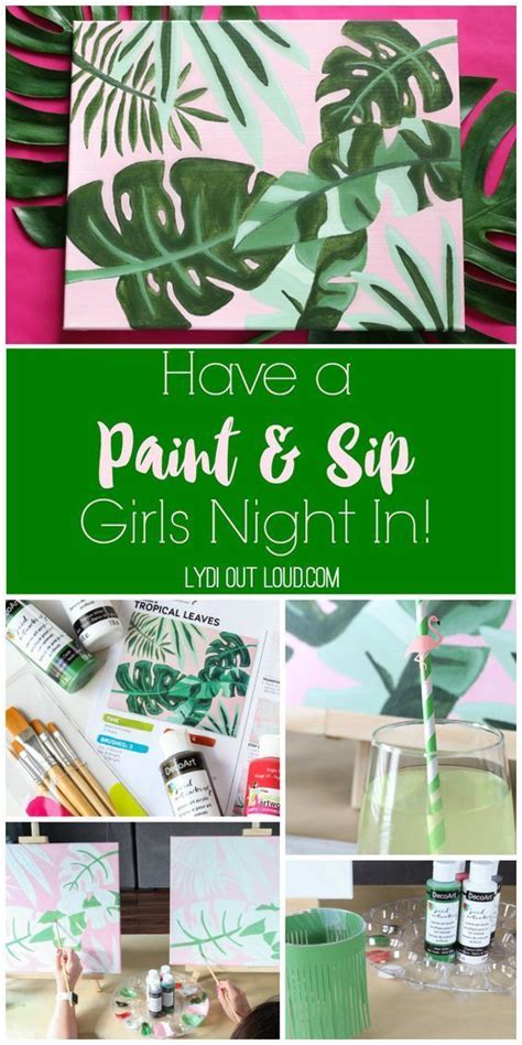 Click the image you would like to learn and you will be guided to a full online tutorial. A Paint and Sip Girls Night In! | Girls night crafts ...