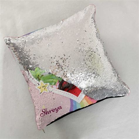 Personalized Sequin Pillow For Girls Tsend Home And Living Ts
