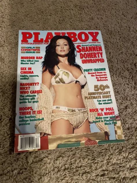 Playboy Magazine December Shannen Doherty Cover Teles Twins
