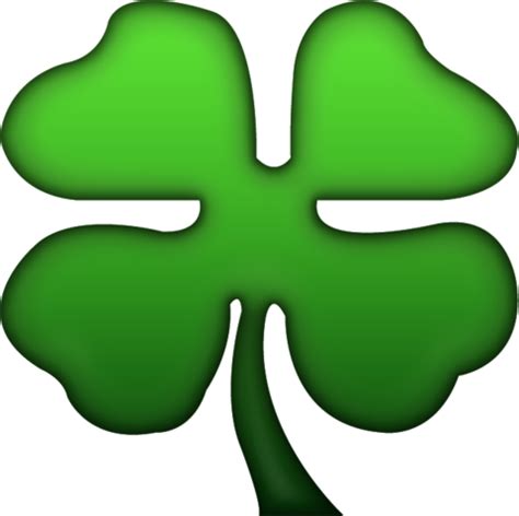 Download Four Leaf Clover Emoji Image in PNG | Emoji Island | Clover leaf, Cool emoji, Four leaf ...