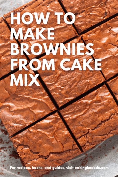 How To Make Brownies From Cake Mix Baking Kneads Llc