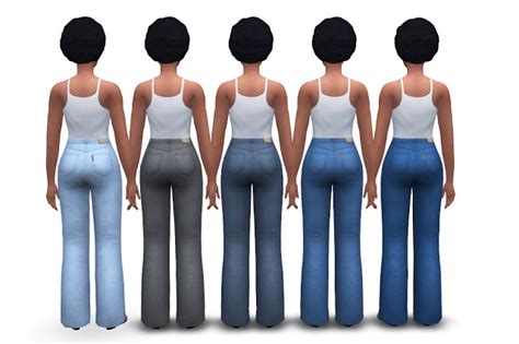 Chunky Jeans High Waist Flared At Historical Sims Life Sims 4 Updates