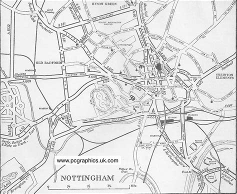 This Map Of Nottingham Was Published In The Late 1930s In A Book Called