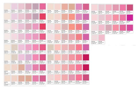 Pinks Pantone Pink Pink Color Chart Pantone Color Chart