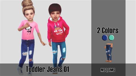 Toddler Jeans 01 At Msq Sims Sims 4 Updates