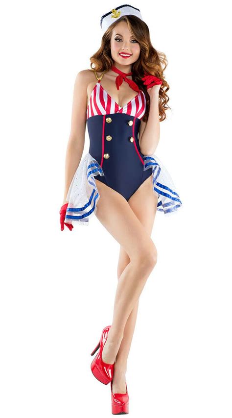 sexy navy skimpy sailor costume navy nautical teddy bodysuit lingerie in teddies and bodysuits