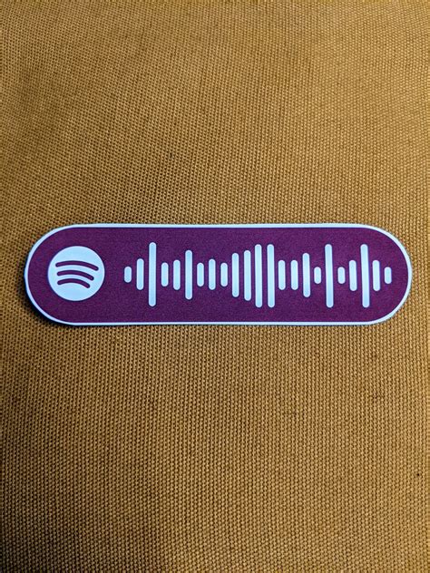 Custom Spotify Code Scannable Sticker Etsy