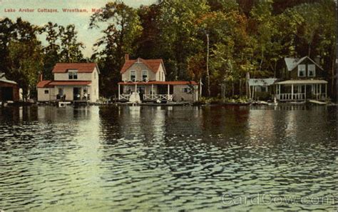Lake Archer Cottages Wrentham Ma Postcard