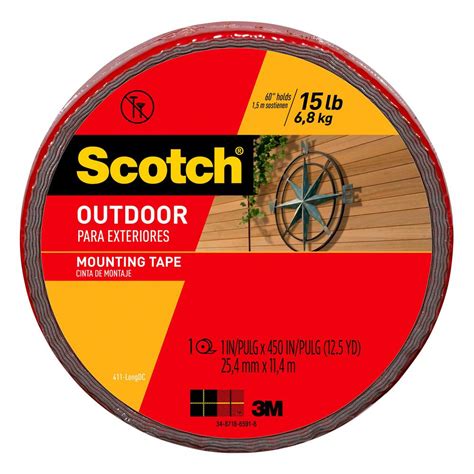 3m Scotch 1 In X 125 Yds Permanent Outdoor Double Sided Mounting