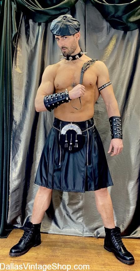 rave clothing killer men s outfits sexy black kilts spiked collar