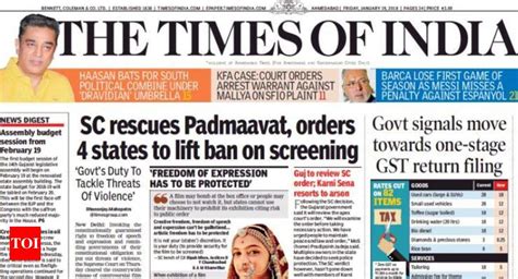 times of india: The Times Of India has more readers than nos 2 and 3 ...