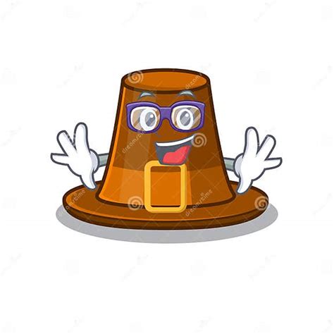 geek pilgrims hat isolated with the cartoon stock vector illustration of flat gray 161238423