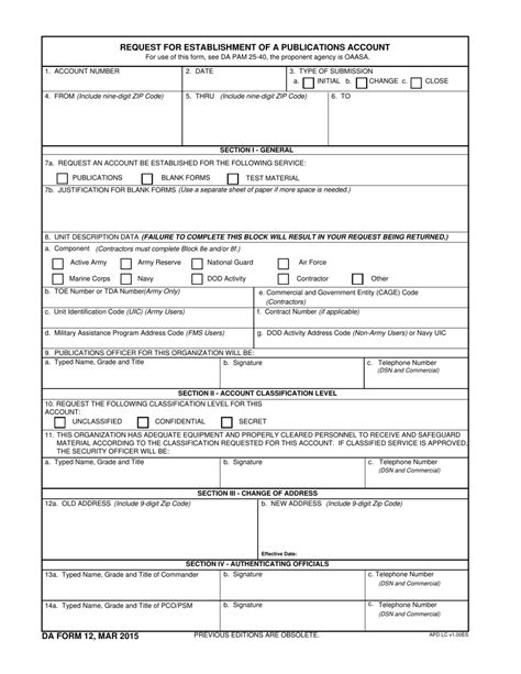 Da Form 12 Fill Out Sign Online And Download Fillable Pdf