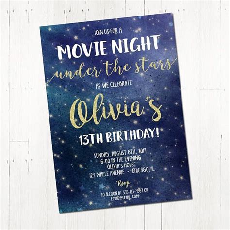 From there, the site will then ask you to type in your nickname, and after that, you'll get a shareable link to invite other people. 13th Birthday Invitation Best Of Movie Night Invitation ...
