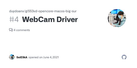 WebCam Driver Issue Duydoanx Gl Vd Opencore Macos Big Sur GitHub
