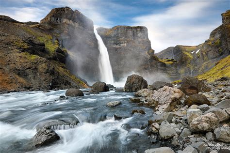 Below Haifoss Waterfalls Iceland Europe Synnatschke Photography
