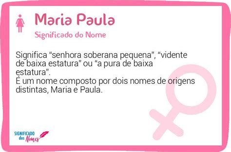 Significado Do Nome Maria Paula Significado Dos Nomes
