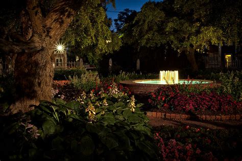 Evening In The Garden Prescott Park Gardens At Night Photograph By Jeff