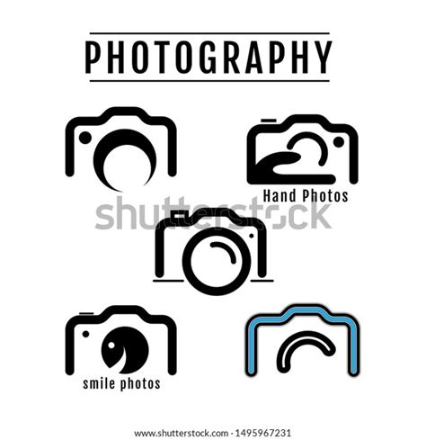 Set Different Digital Camera Logo Designs Stock Vector Royalty Free