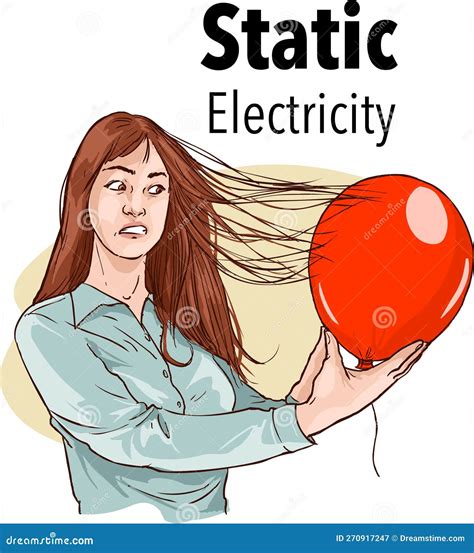 Exploring The Nature Of Static Electricity Vector Illustration Stock