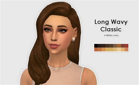 Ellesmea Dani Paradise Long Wavy Classic Recolors Sims 4 Hairs