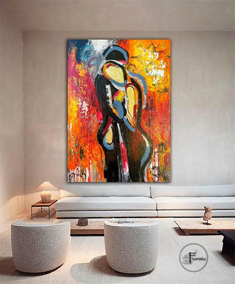Original Modern Abstract Painting On The Wall Bright Colorful Etsy