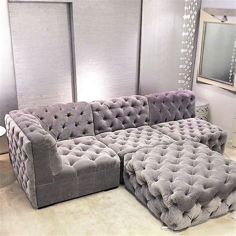 Tufted Grey Velvet Just In Available In Many Different Colors And