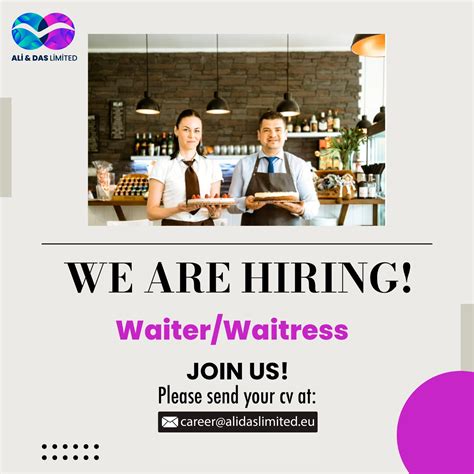 Waiterwaitress Ali And Das Ltd Employment Outsourcing