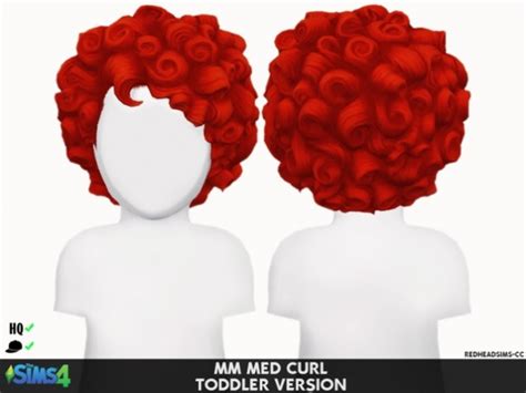 Mm Med Curl Toddler Version By Thiago Mitchell At Redheadsims Sims 4