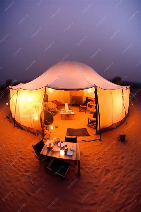 Premium Ai Image Morrocan Bedouin Tent Glamping