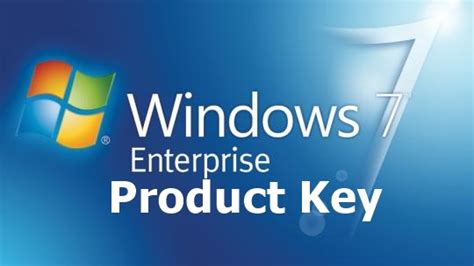 Windows 7 Enterprise Product Key Serial Key 100 Working