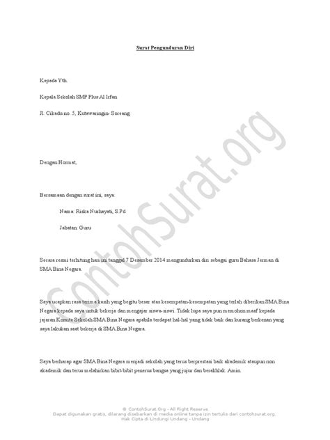 Contoh Surat Permohonan Maaf Kepada Guru - Aneka Macam Contoh