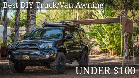 Roof baskets are all the rage right now. DIY Truck Awning - Under $100 - YouTube | Diy awning, Truck roof rack, Car awnings