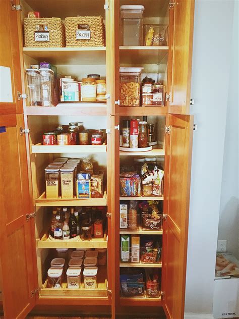 You're more likely to wear something if you can see it. Deep pantry shelves organized in 2020 | Diy pantry ...