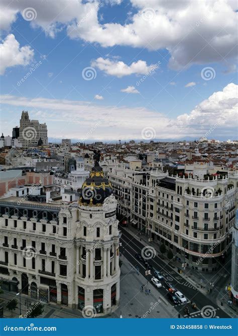 Scenic View Of Madrid Architecture From The Circulo De Bellas Artes