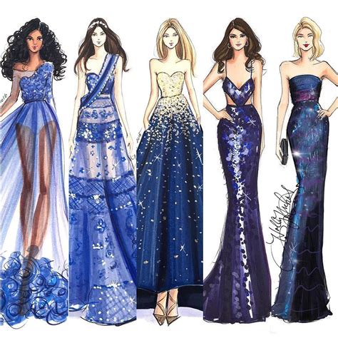 For example, during the summer, you would probably color it with light colors. Holly Nichols on Instagram: "Ladies in blue #fashionsketch ...