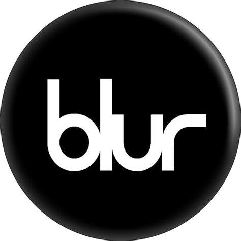 Blur White On Black Logo 1 Round Button Clothing